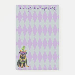 Mardi Gras Rottweiler Post-it Block