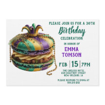 Mardi Gras Royal Macaron Födelsedag
