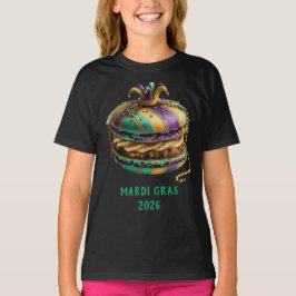 Mardi Gras Royal Macaron Födelsedag T Shirt