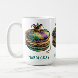 Mardi Gras Royal Macaron Kaffemugg