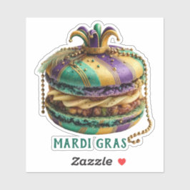Mardi Gras Royal Macaron Klistermärken