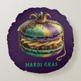 Mardi Gras Royal makaron Rund Kudde