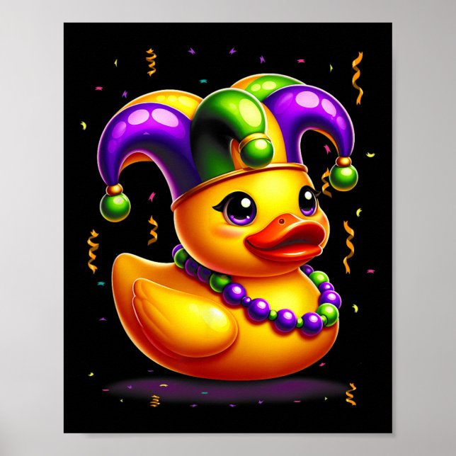 Mardi Gras Rubber Anka New Orlean Carnival Festiva Poster (Framsidan)
