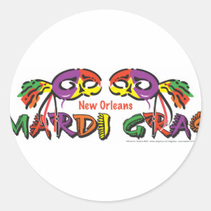 MARDI-GRAS RUNT KLISTERMÄRKE