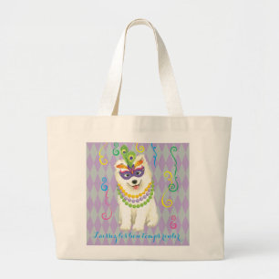 Mardi Gras Samoyed Jumbo Tygkasse