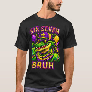 Mardi gras sex sju bruh mardigator alligator 6 7 t shirt
