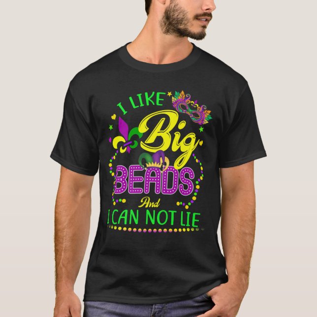 Mardi Gras Shirt 2021 Jag gillar Big Pärlor T Shirt (Framsida)