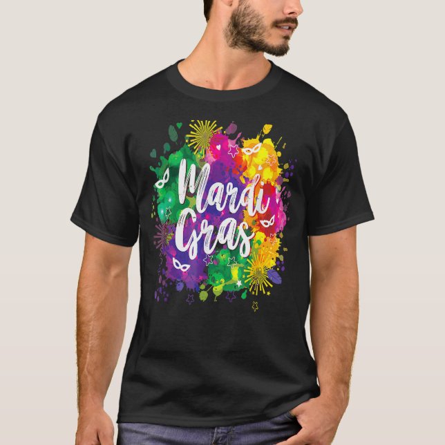 Mardi Gras Shirt for Women Manar & Kids Tjock Tisd T Shirt (Framsida)