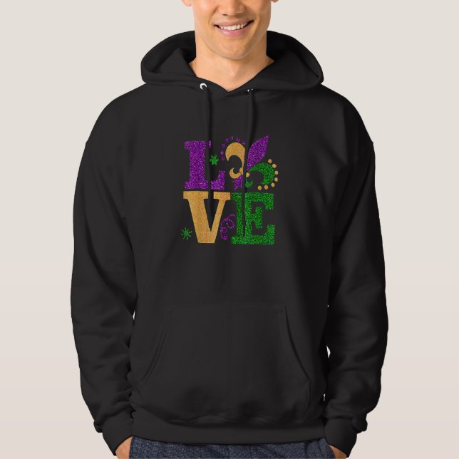 Mardi Gras Shirt Love Mardi Gras 2023_3 Hoodie (Framsida)
