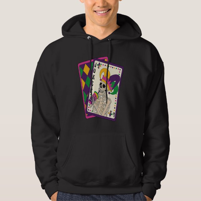 Mardi Gras Skeleton Hoodie (Framsida)