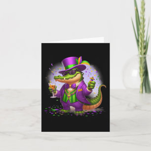 Mardi Gras Skull Top hat New Orleans Witch Doktor Kort