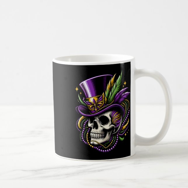 Mardi Gras Skull Witch Doktor New Orleans Manar Wo Kaffemugg (Höger)