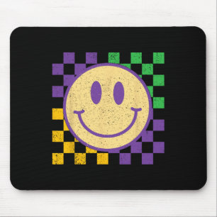 Mardi Gras Smile Ansikte Groovy kontrollerade Mana Musmatta