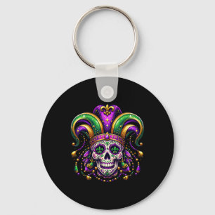 Mardi Gras Socker Skalle Outfit Kostym Män Kvinnor Nyckelring