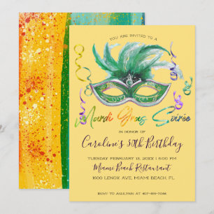 Mardi Gras Soiree   30ÅRS FÖDELSEDAG Inbjudningar