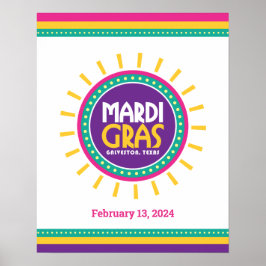 Mardi Gras Sol, Galveston, Texas Poster