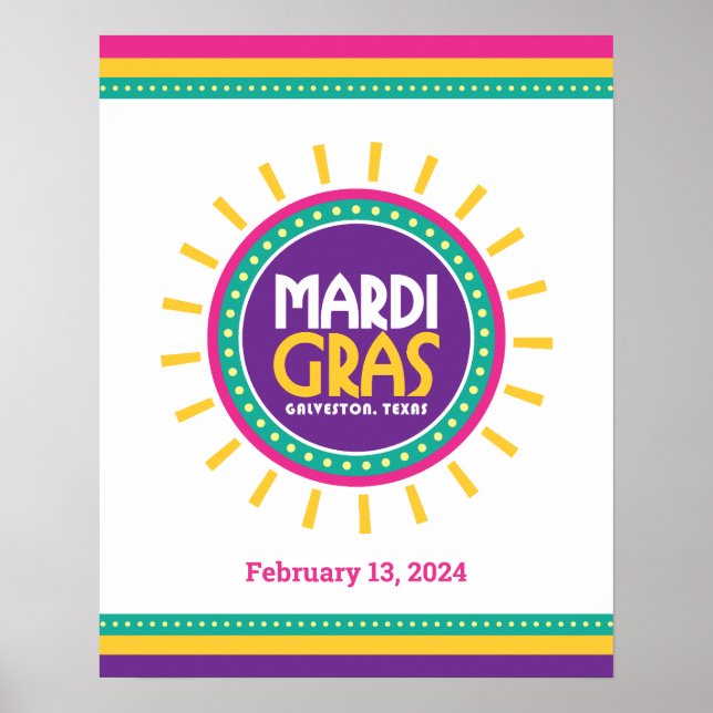Mardi Gras Sol, Galveston, Texas Poster (Framsidan)