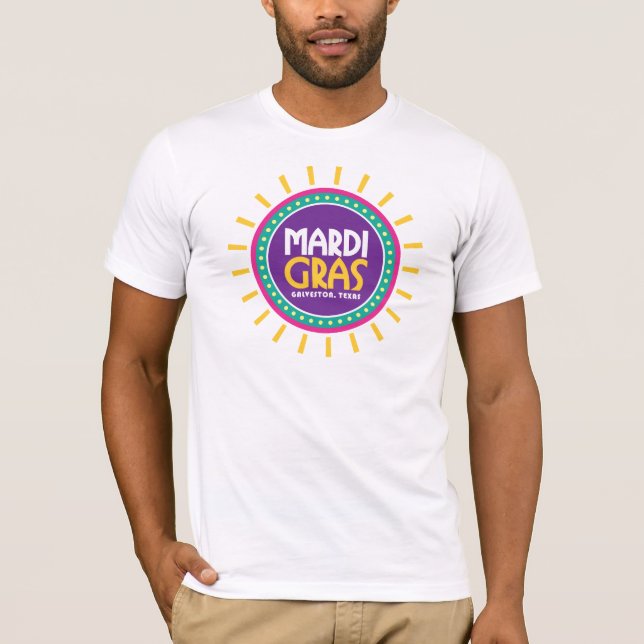 Mardi Gras Sol, Galveston, Texas T Shirt (Framsida)