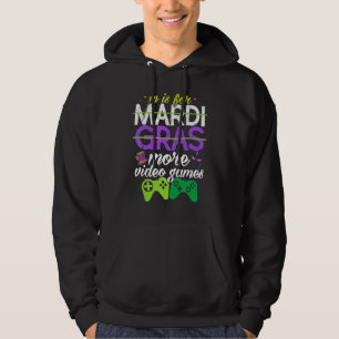 Mardi Gras-spelare M Är För Mer TV-spel Mardi Gras Hoodie