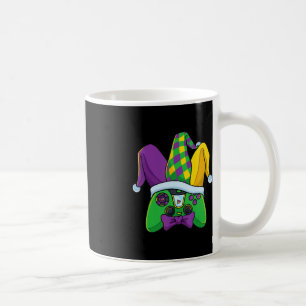 Mardi Gras-spelkontroller Jester-hatt Kostym Kaffemugg