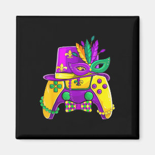 Mardi Gras-spelkontroller Jester-hatt kostym Magnet