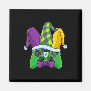 Mardi Gras-spelkontroller Jester-hatt Kostym Magnet