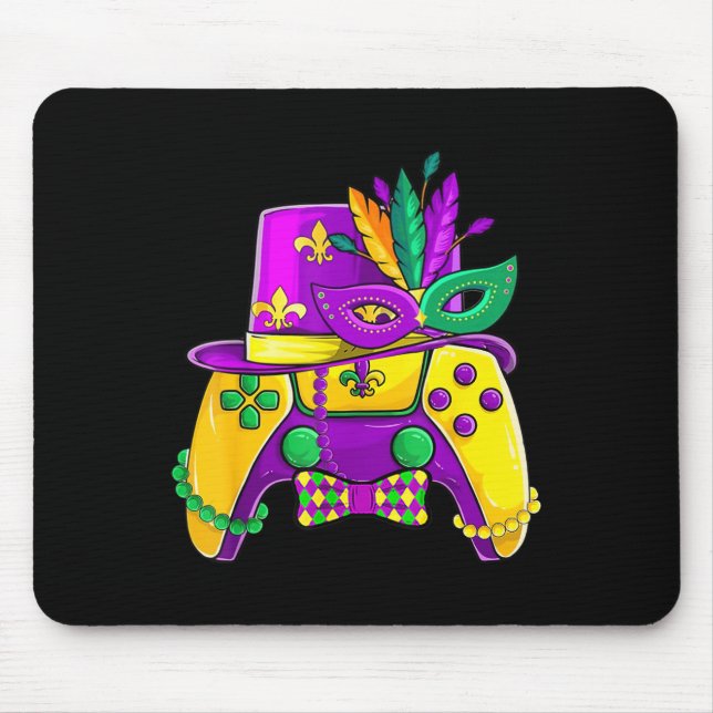 Mardi Gras-spelkontroller Jester-hatt Kostym Musmatta (Framsidan)