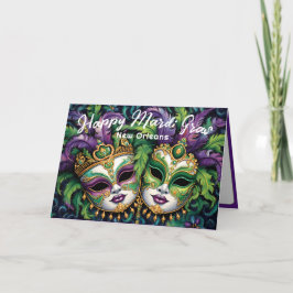 💚 💜 💛 Mardi Gras Splendor Kort