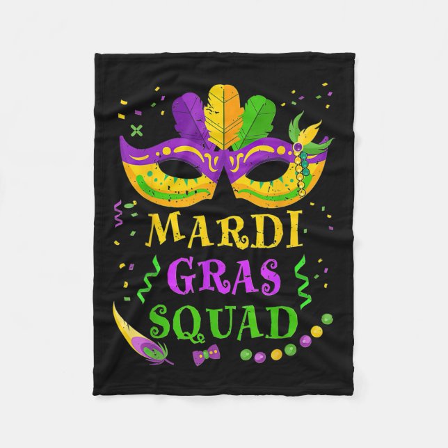 Mardi Gras Squad Fleecefilt (Framsidan)