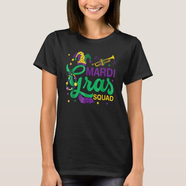 Mardi Gras Squad för nästa mardi Gras 1 T Shirt (Framsida)