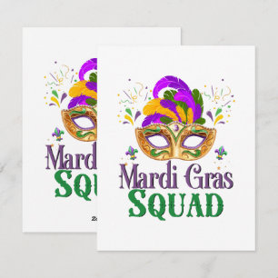 Mardi Gras Squad Julkort