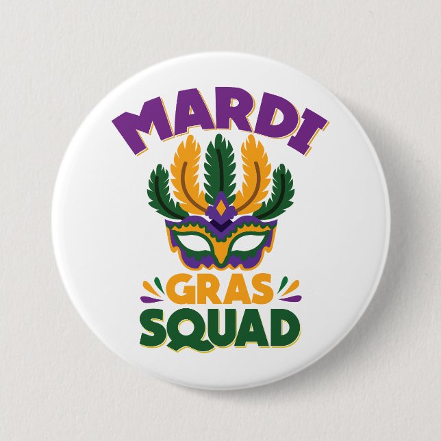 Mardi Gras Squad Knapp (Framsida)