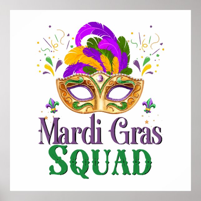 Mardi Gras Squad Poster (Framsidan)