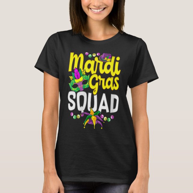 Mardi Gras Squad Shirt 2023 Tjock Tisdag Parad Rol T (Framsida)