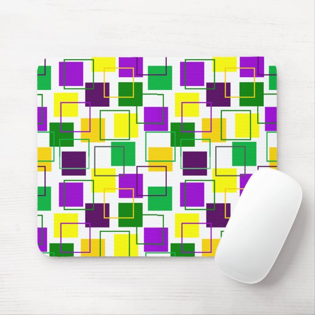Mardi Gras Squares and Outlines Musmatta (Med mus)