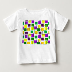 Mardi Gras Squares and Outlines T Shirt