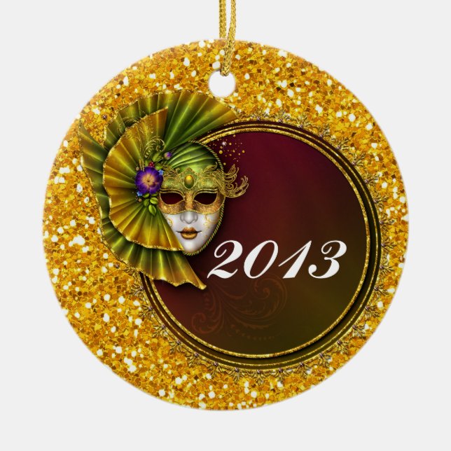 Mardi Gras - SRF Julgransprydnad Keramik (Framsidan)