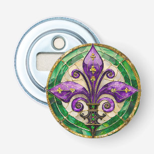 Mardi Gras Stached Glass Fleur de lis Flasköppnare