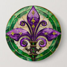 Mardi Gras Stached Glass Fleur de lis
