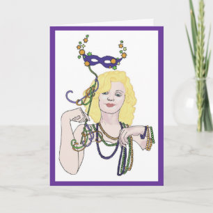 Mardi Gras Star Card Kort
