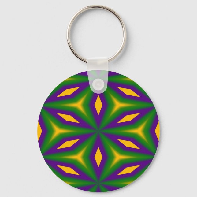 Mardi Gras Star Nyckelring (Framsida)