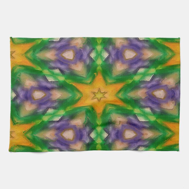 Mardi Gras Stars Kökshandduk (Horisontell)
