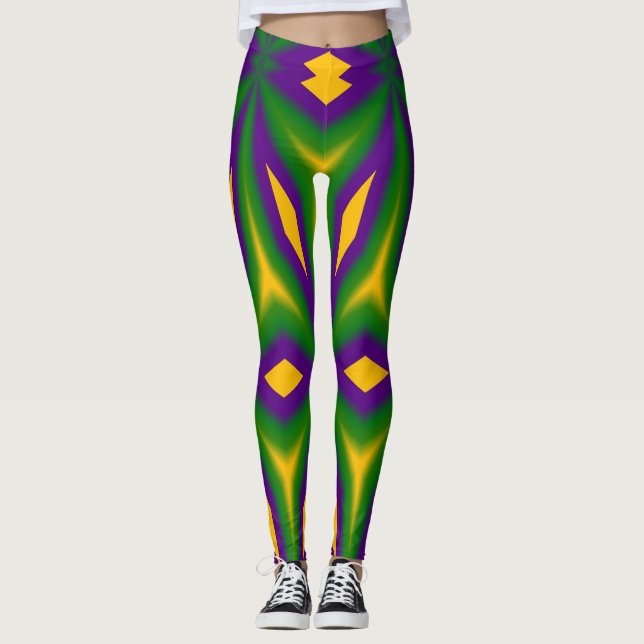 Mardi Gras Stars Leggings (Framsida)