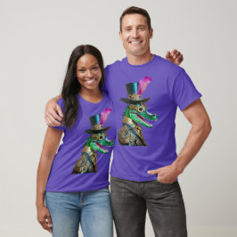 Mardi Gras Steampunk-fest Djur Alligator T Shirt