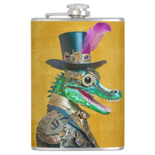 Mardi Gras Steampunk Party Animal Alligator Fickplunta