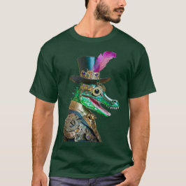 Mardi Gras Steampunk Party Animal Alligator T Shirt