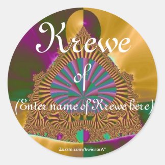 Mardi Gras Stickers Runt Klistermärke