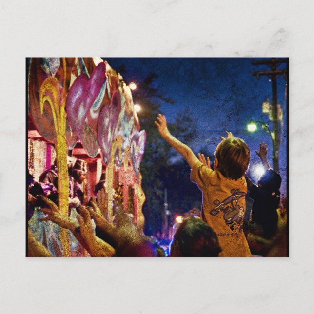 Mardi Gras Struktur Vykort (Framsida)