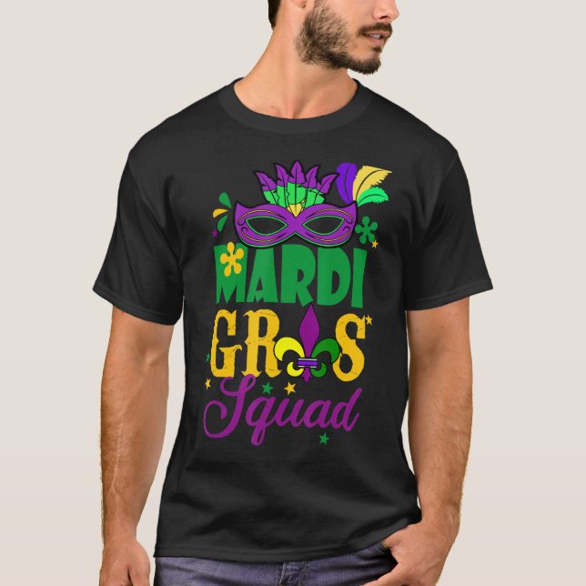 Mardi Gras-styrkan New Orleans karneval Fleur De L T Shirt (Framsida)
