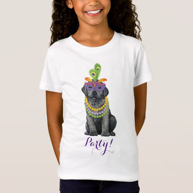 Mardi Gras Svart lab Tee (Framsida)